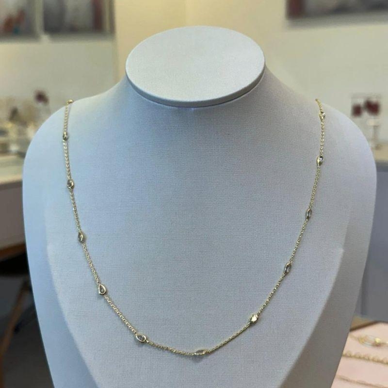 COLAR ZIRCÔNIAS LONGUINHO 80CM