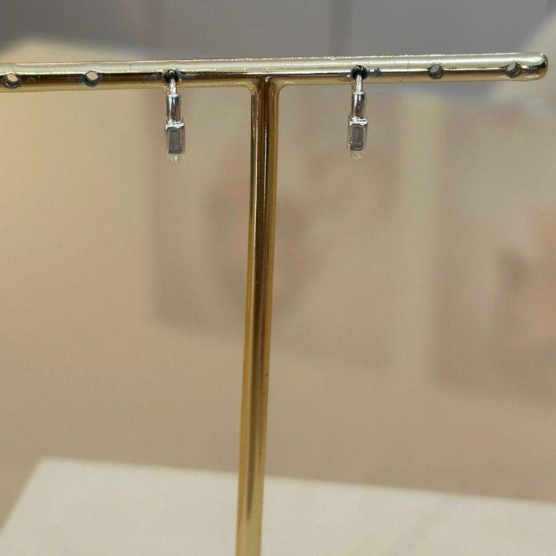 ARGOLA PRATA LISA ZIRCÔNIA CRISTAL