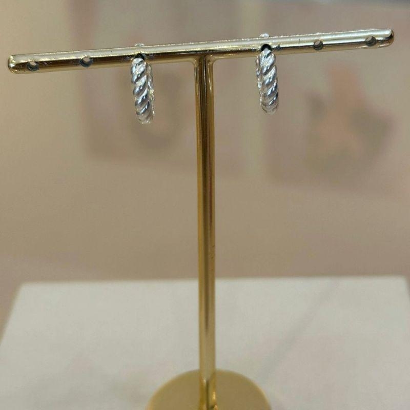 ARGOLA PRATA TORCIDA G