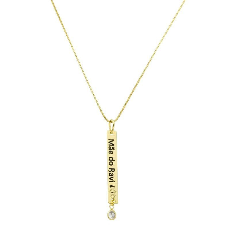 COLAR PERSONALIZADO PLAQUINHA MÃE DO RAVI