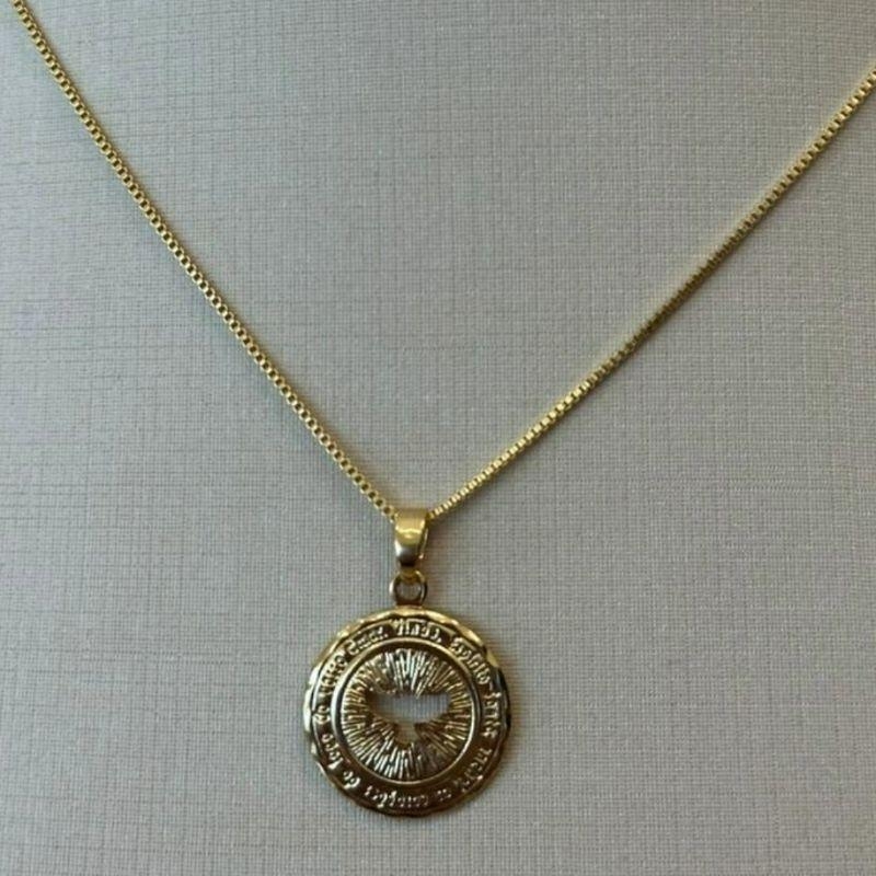 PINGENTE MEDALHA ESPÍRITO SANTO VAZADO