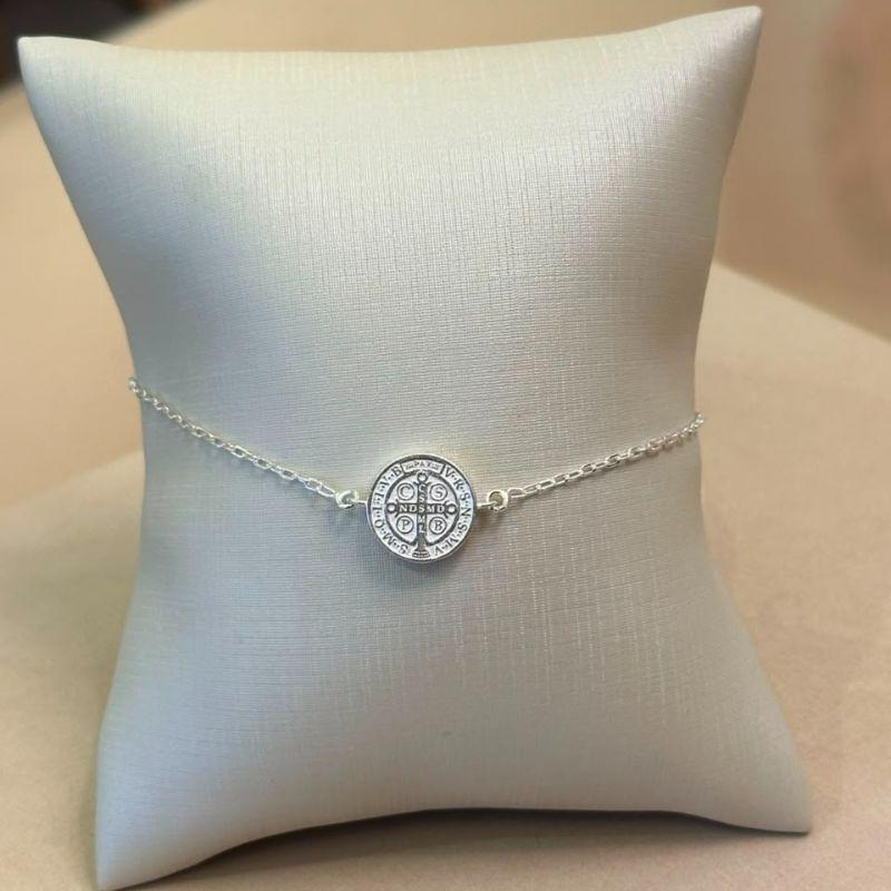 PULSEIRA PRATA CARTIER MEDALHA CAIXA SÃO BENTO