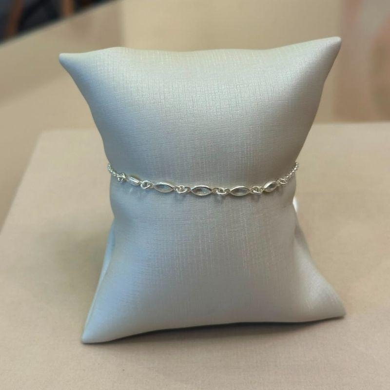 PULSEIRA PRATA GOTAS ZIRCÔNIAS CRISTAIS