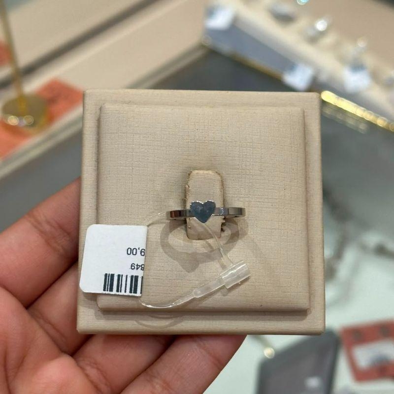 ANEL AÇO CORAÇÃO LISO 2MM TAMANHO 11