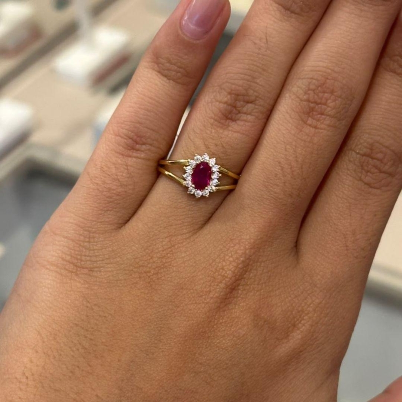 ANEL SOLITÁRIO OVAL PINK TAMANHO 15
