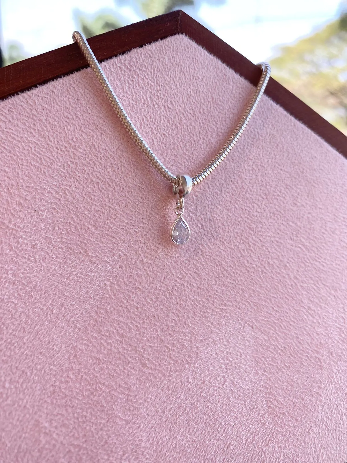 BERLOQUE PRATA GOTA ZIRCÔNIA