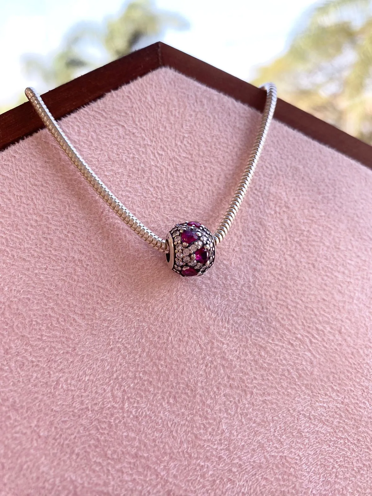 BERLOQUE PRATA ESPAÇADOR CRAVEJADO PINK