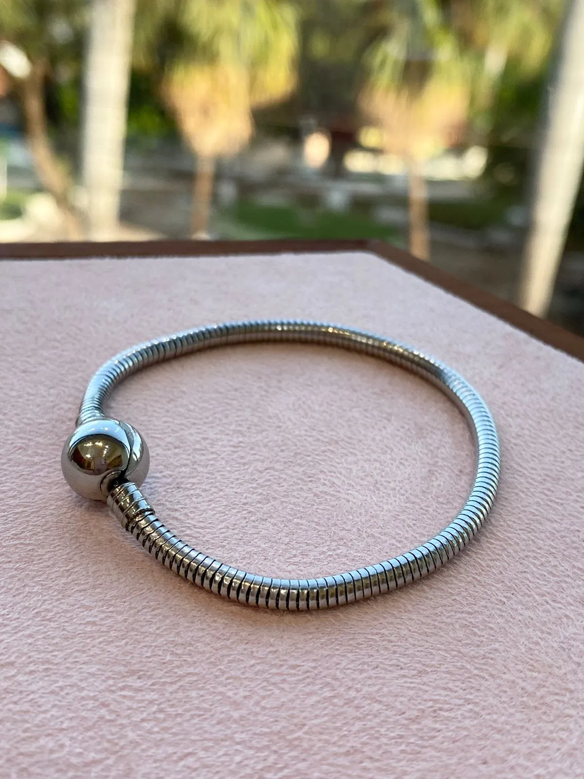 PULSEIRA AÇO PANDORA BOLINHA