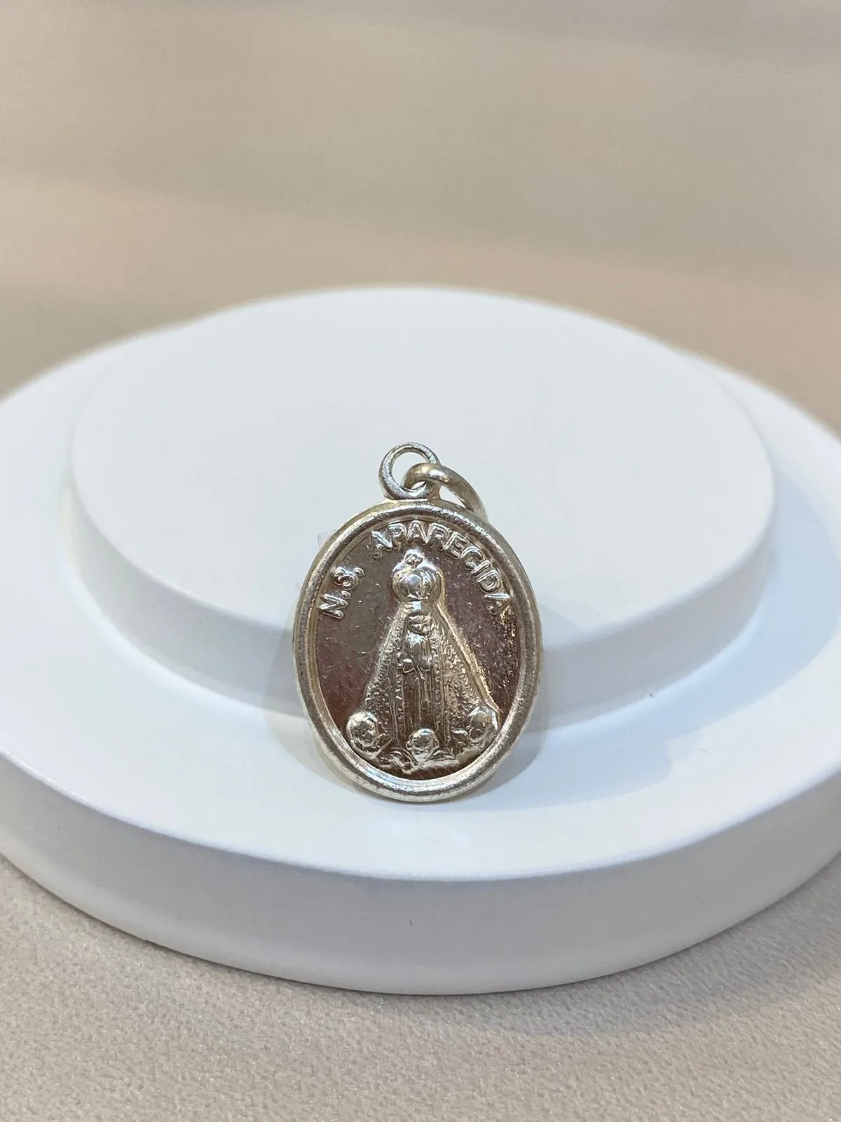 PINGENTE PRATA MEDALHA NOSSA SENHORA APARECIDA
