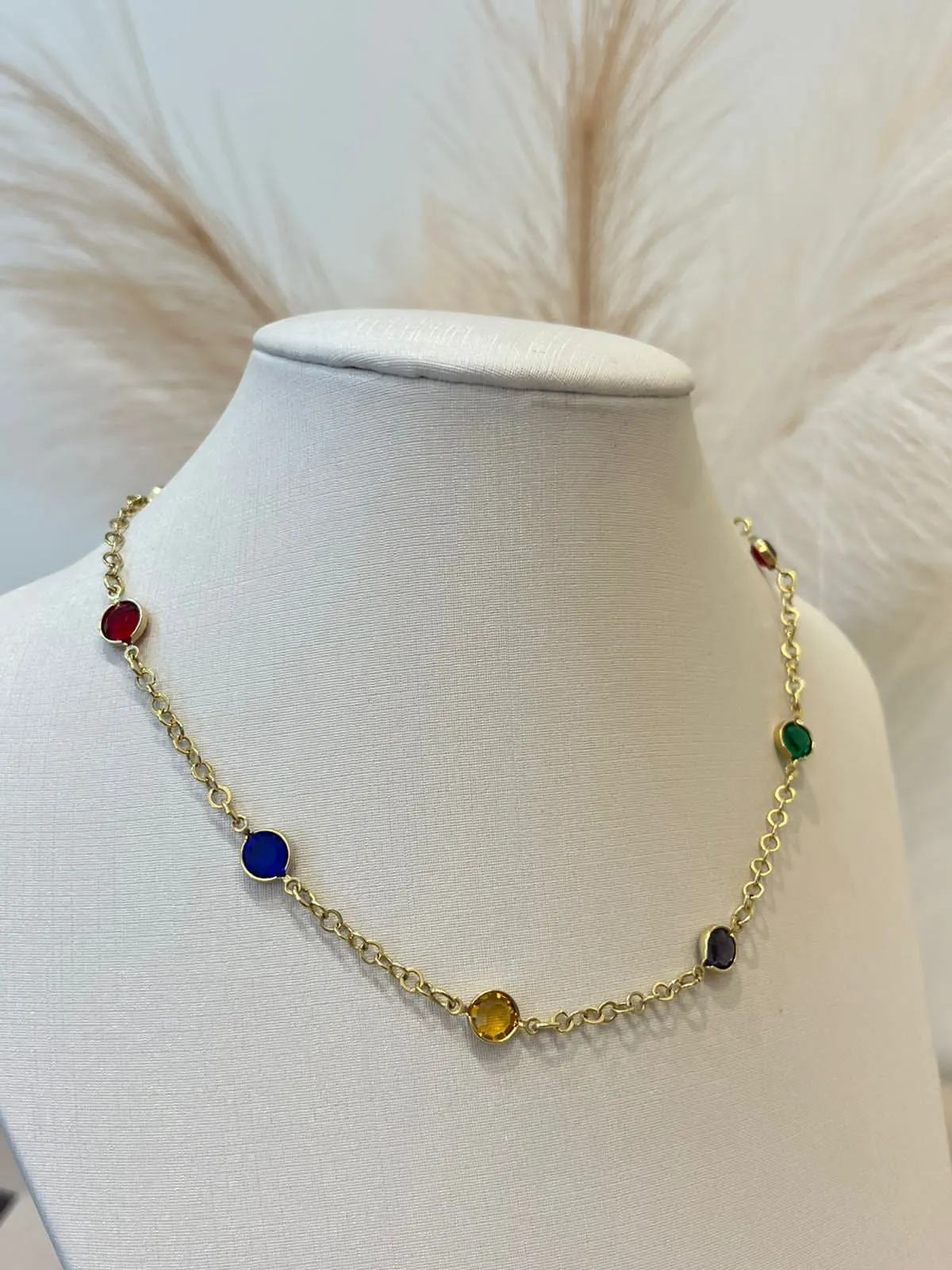CHOKER ZIRCÔNIAS COLORIDAS