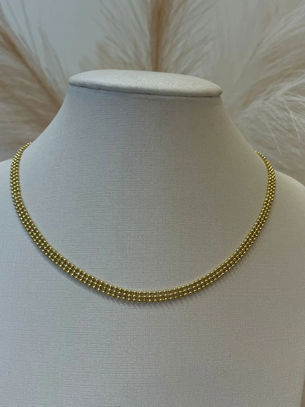 CHOKER BOLINHAS TRIPLA