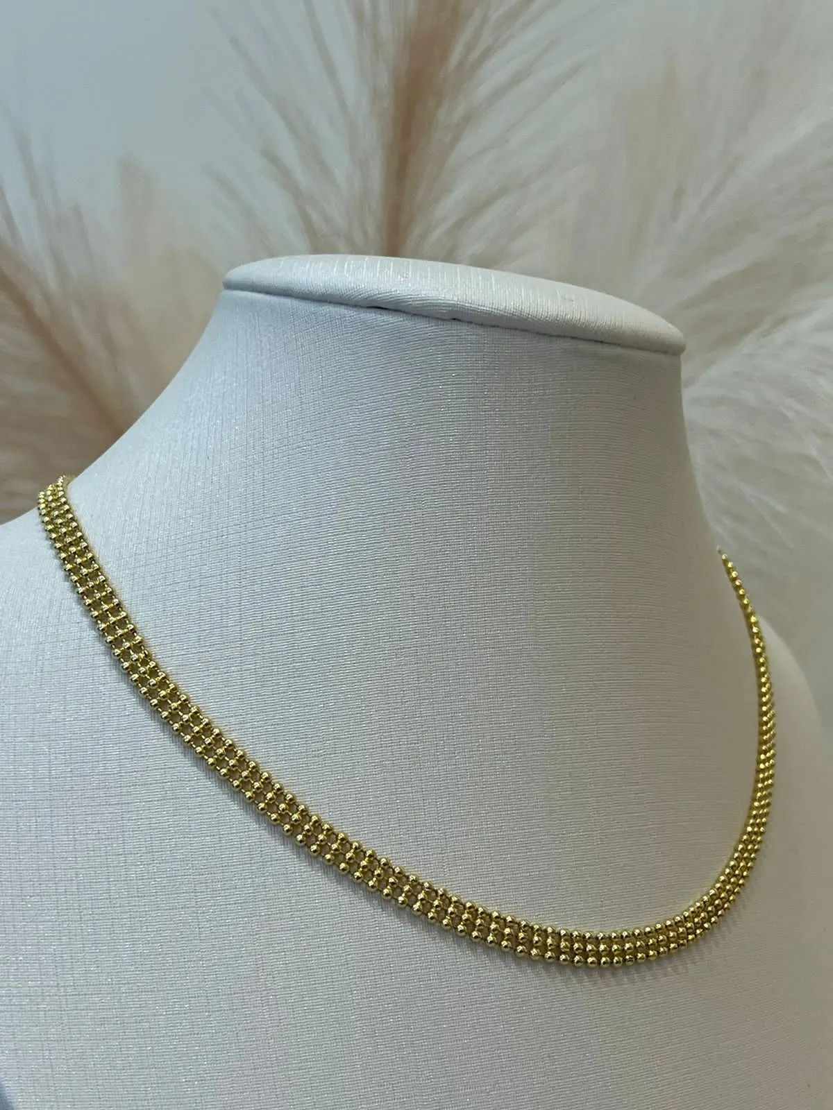 CHOKER BOLINHAS TRIPLA