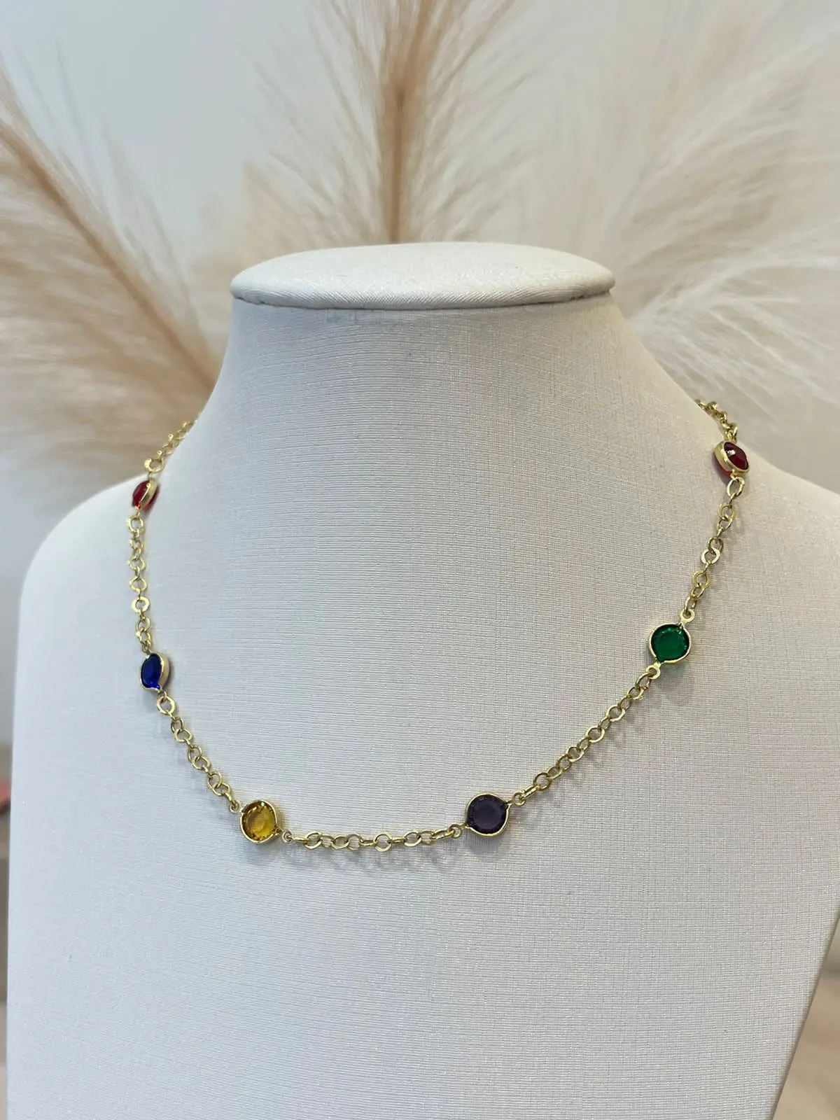 CHOKER ZIRCÔNIAS COLORIDAS