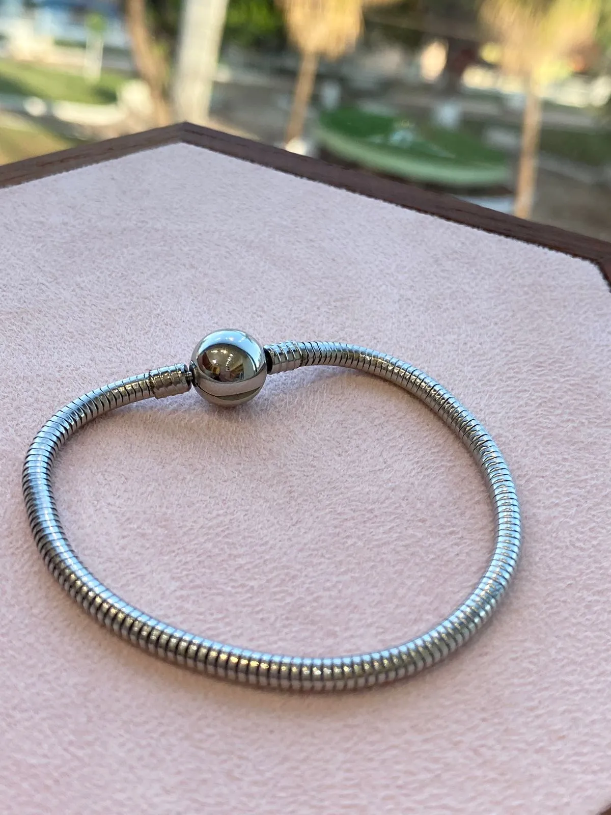 PULSEIRA AÇO PANDORA BOLINHA