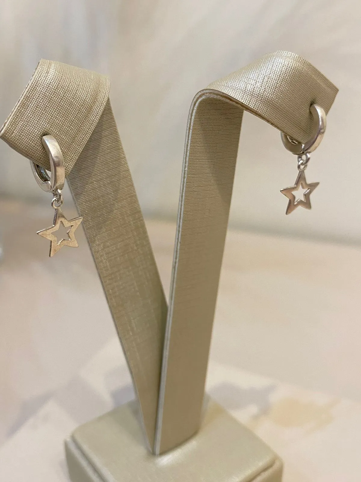 ARGOLA PRATA ESTRELA VAZADA