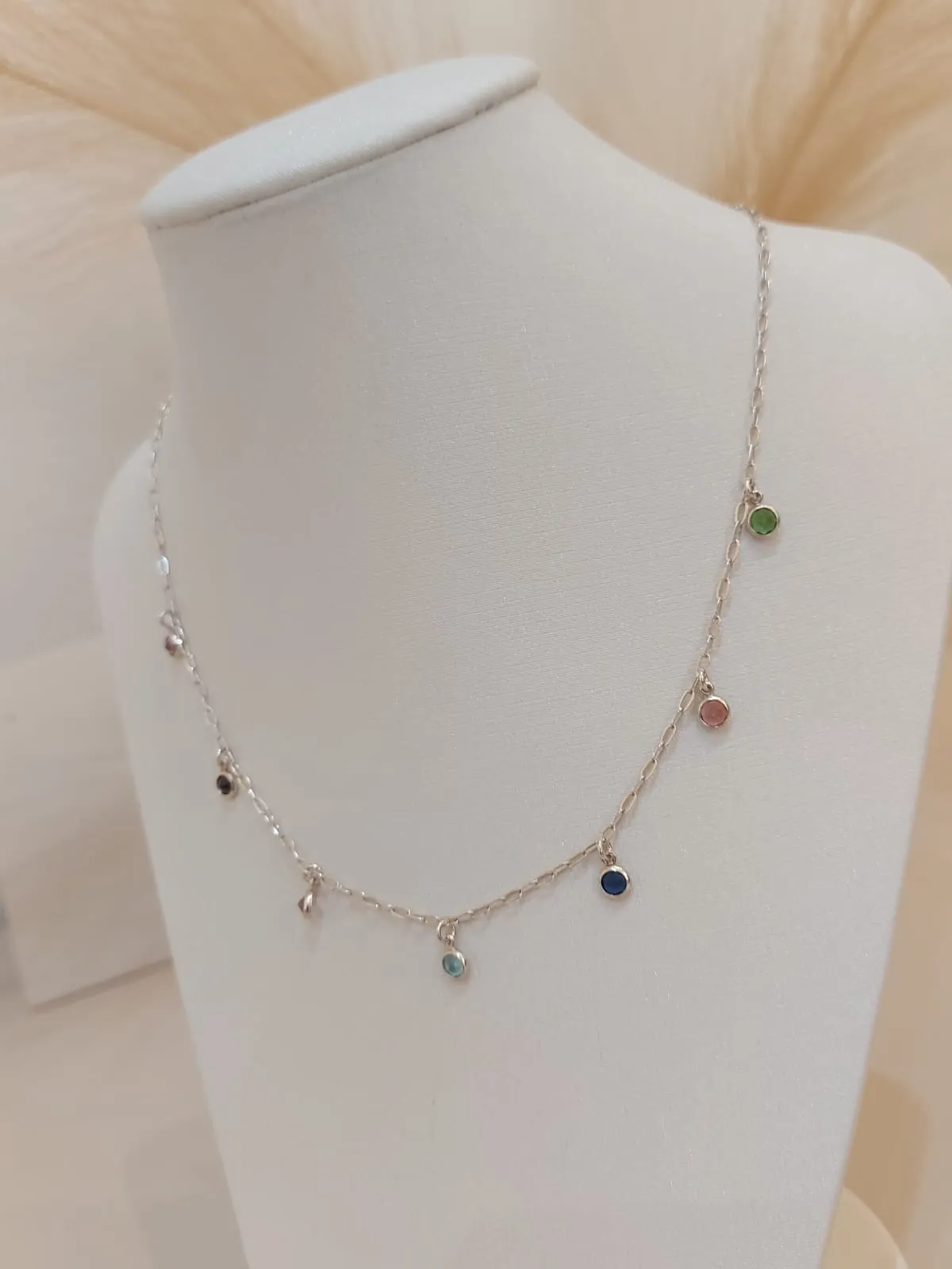 CHOKER PRATA AZUL TIFFANY/COLORS/VERDE/AZUL