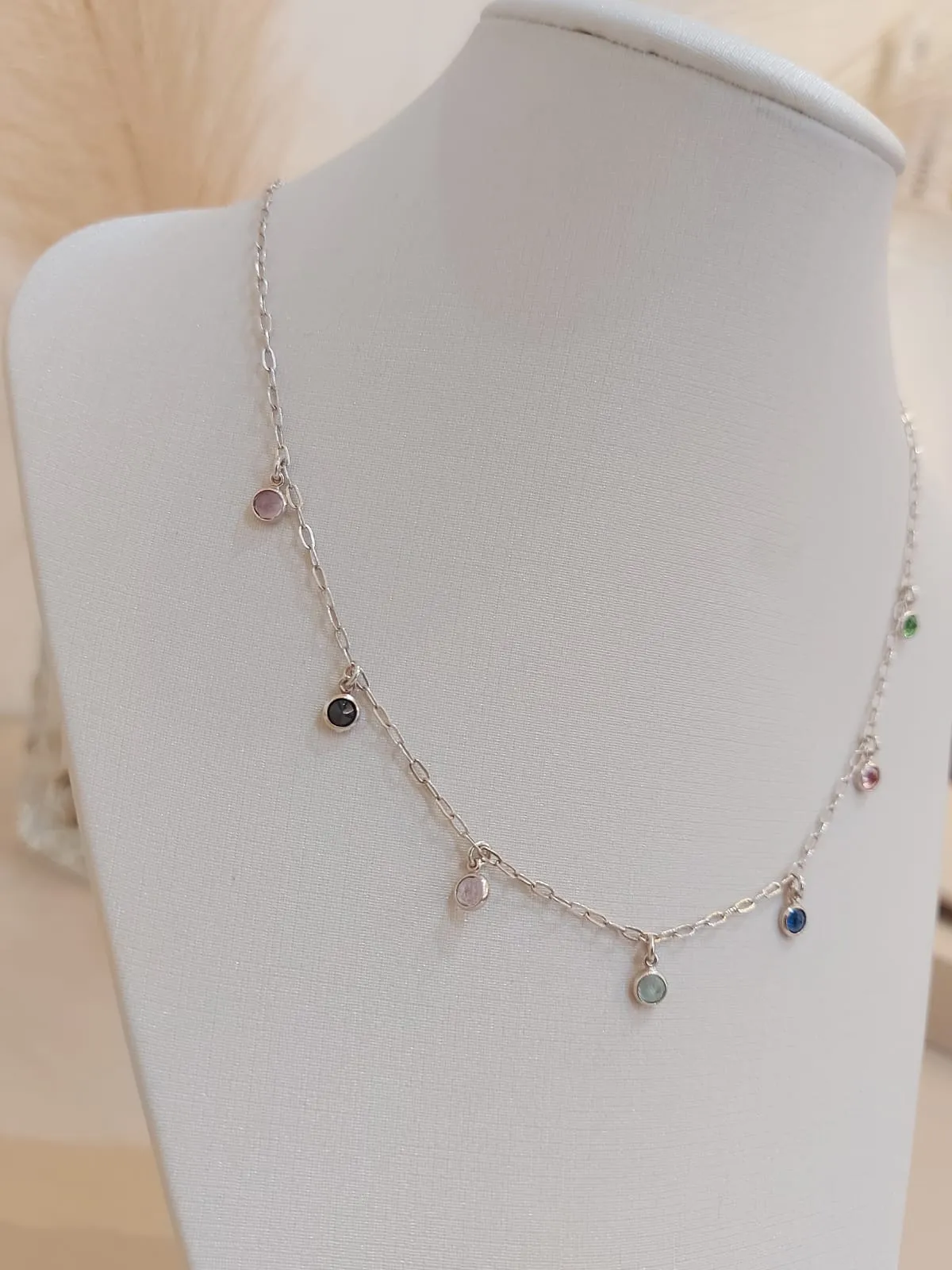 CHOKER PRATA AZUL TIFFANY/COLORS/VERDE/AZUL