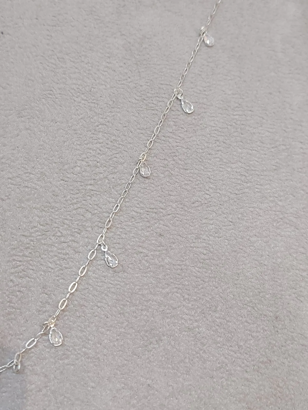 PULSEIRA PRATA GOTAS ZIRCÔNIAS