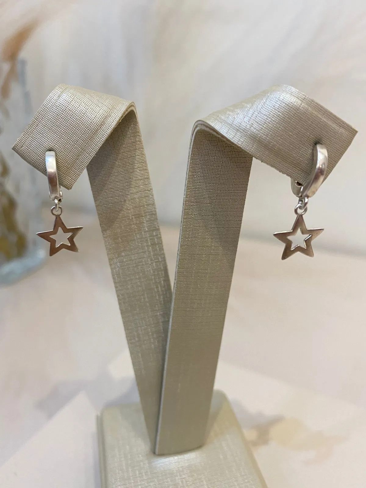 ARGOLA PRATA ESTRELA VAZADA