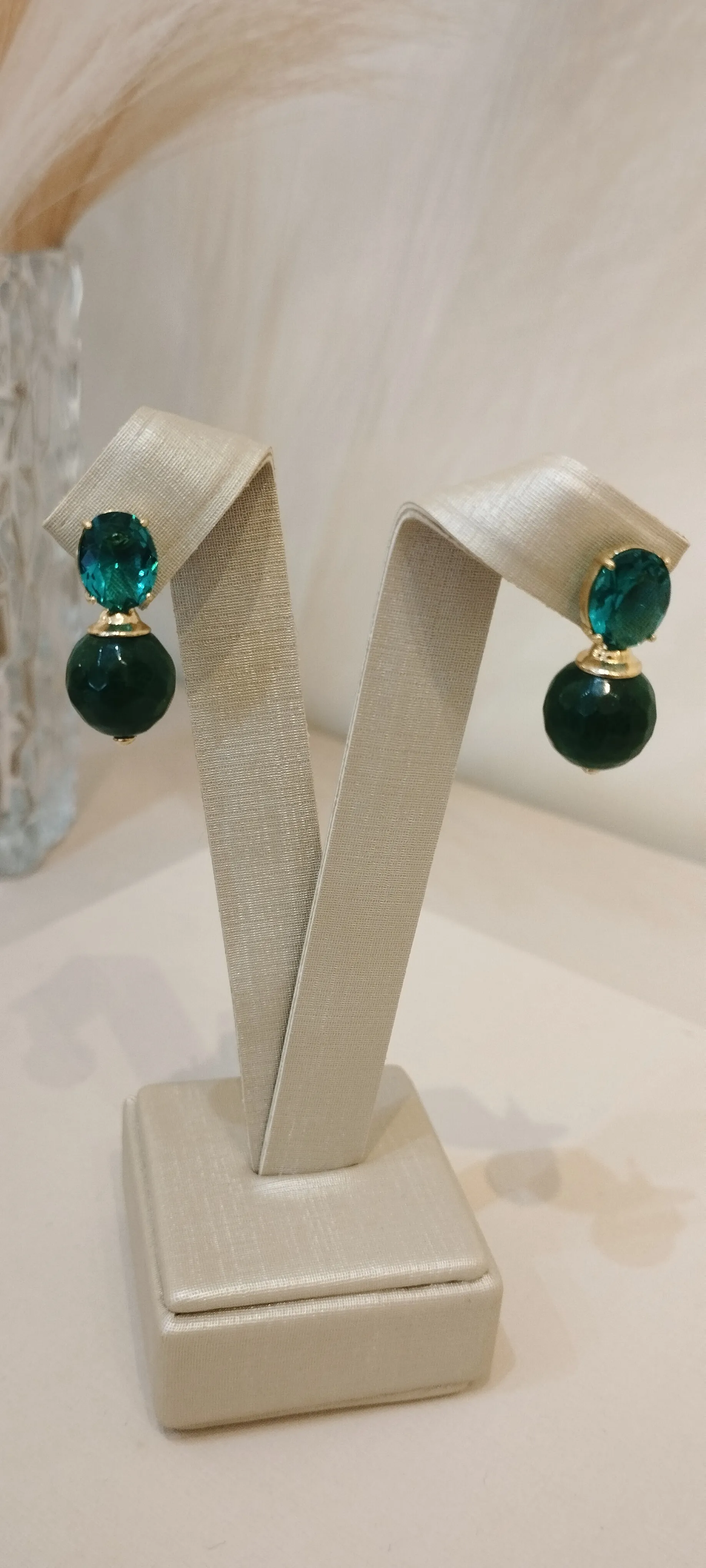 BRINCO ZIRCONIA E PEDRA VERDE