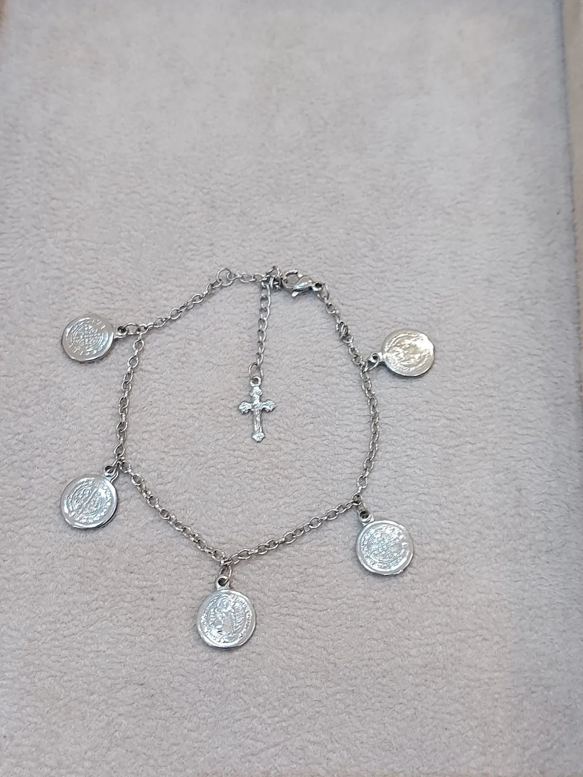 PULSEIRA AÇO MEDALHAS SÃO BENTO