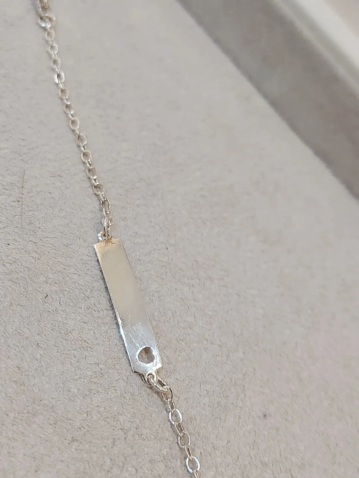 PULSEIRA PRATA INFANTIL PLAQUINHA LISA
