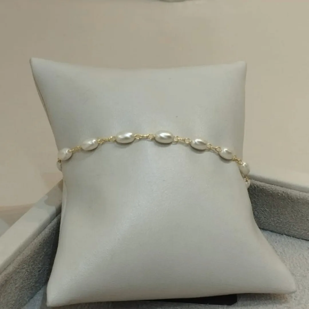 PULSEIRA PÉROLA OVAL FECHO BOIA