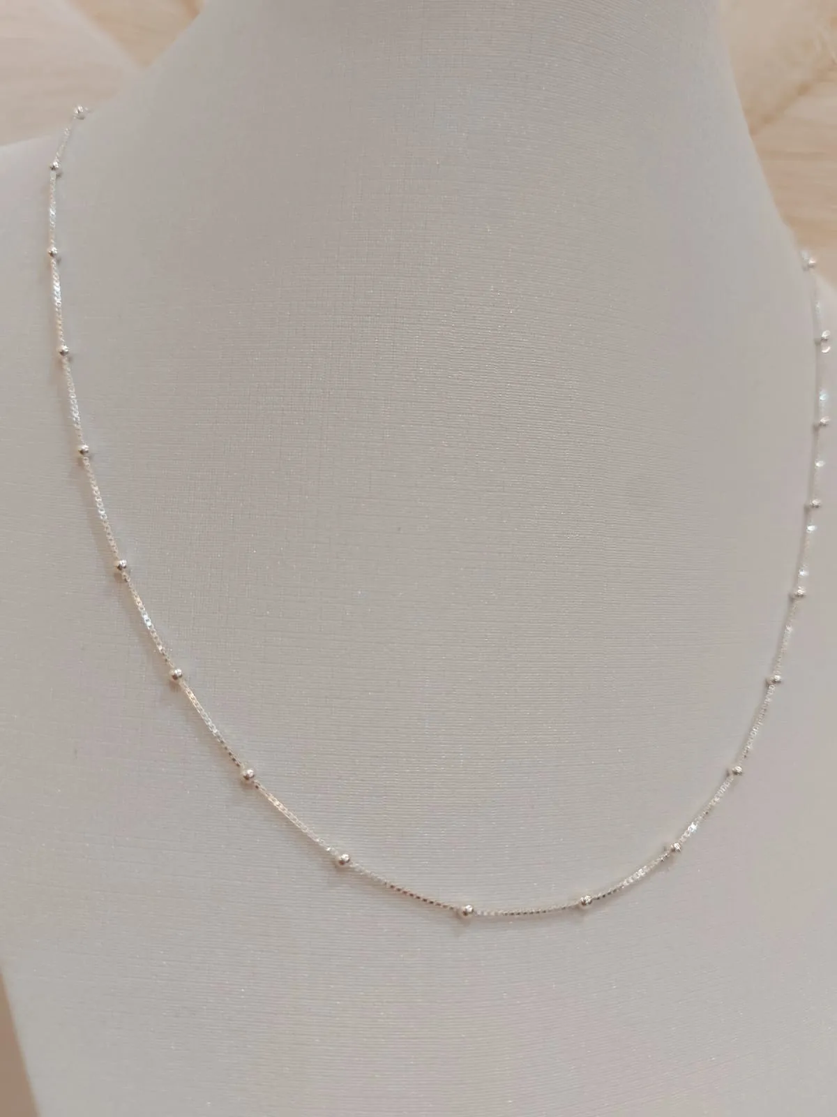 CHOKER PRATA VENEZIANA E BOLINHAS
