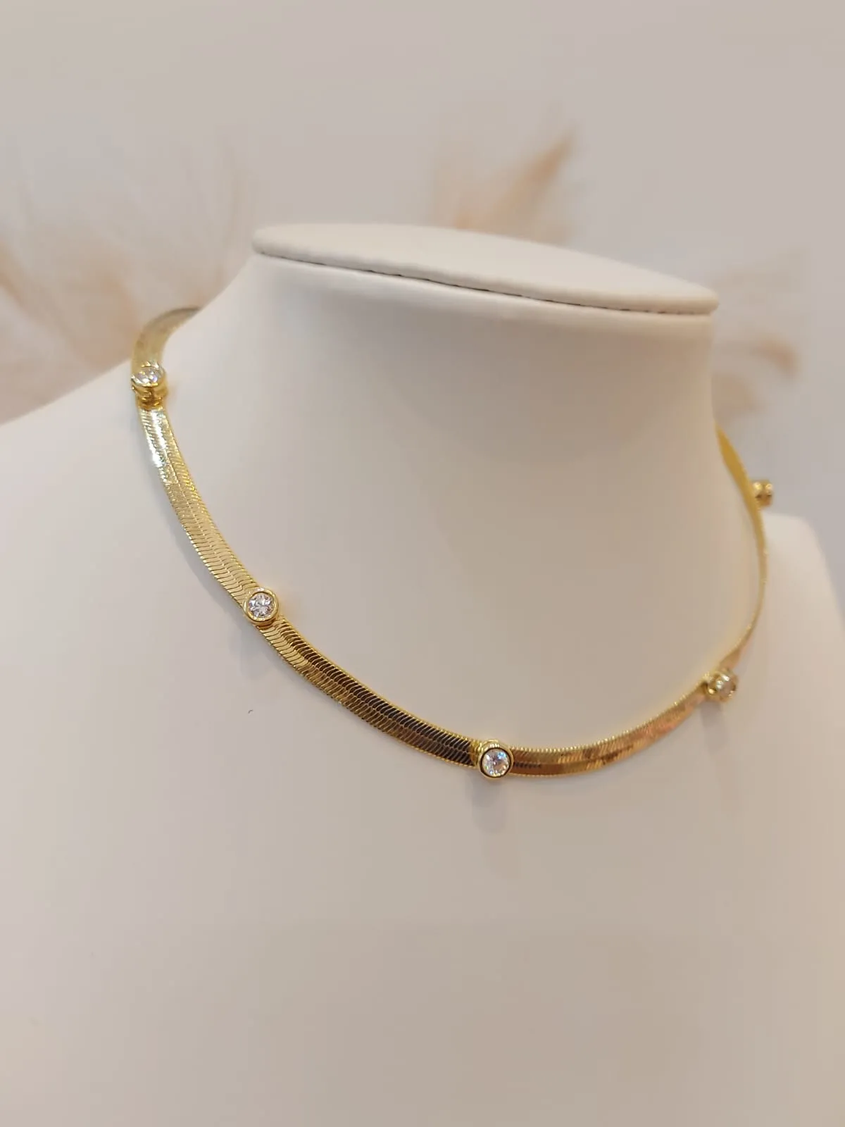 CHOKER FITA E ZIRCÔNIAS