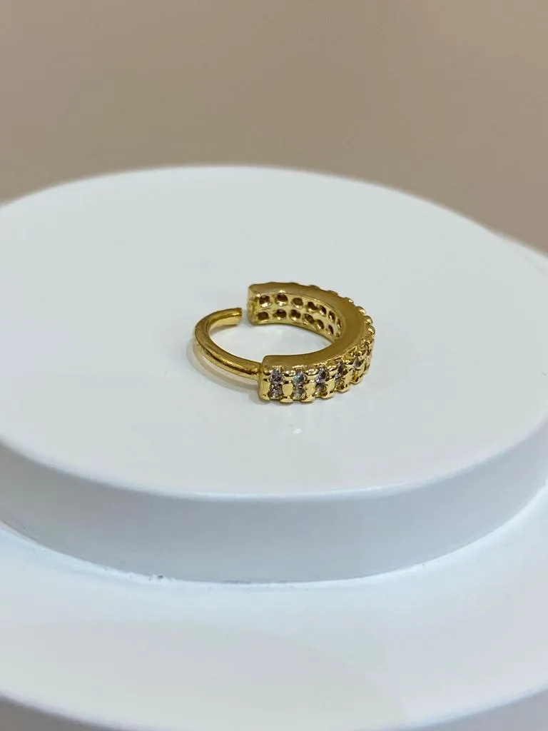 PIERCING ARGOLA CRAVEJADA DOURADO