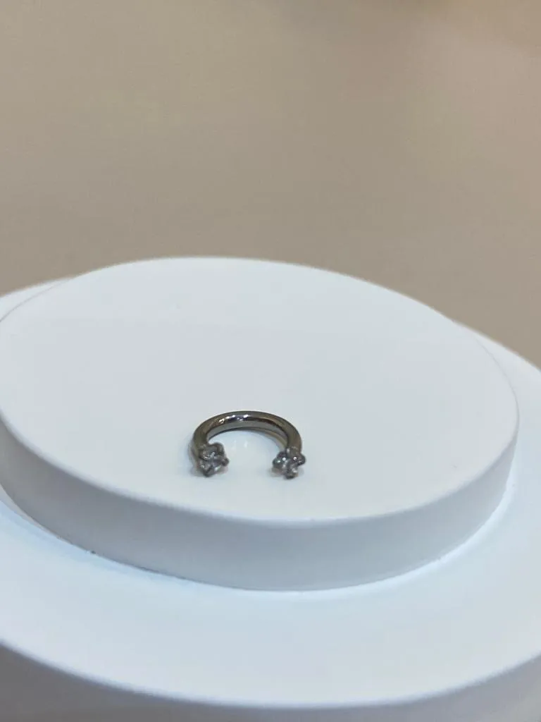 PIERCING FERRADURA ZIRCONIAS