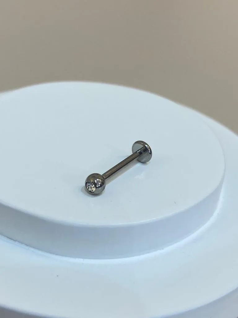 PIERCING BOLINHA HASTE 10MM TITANIO LABRETE
