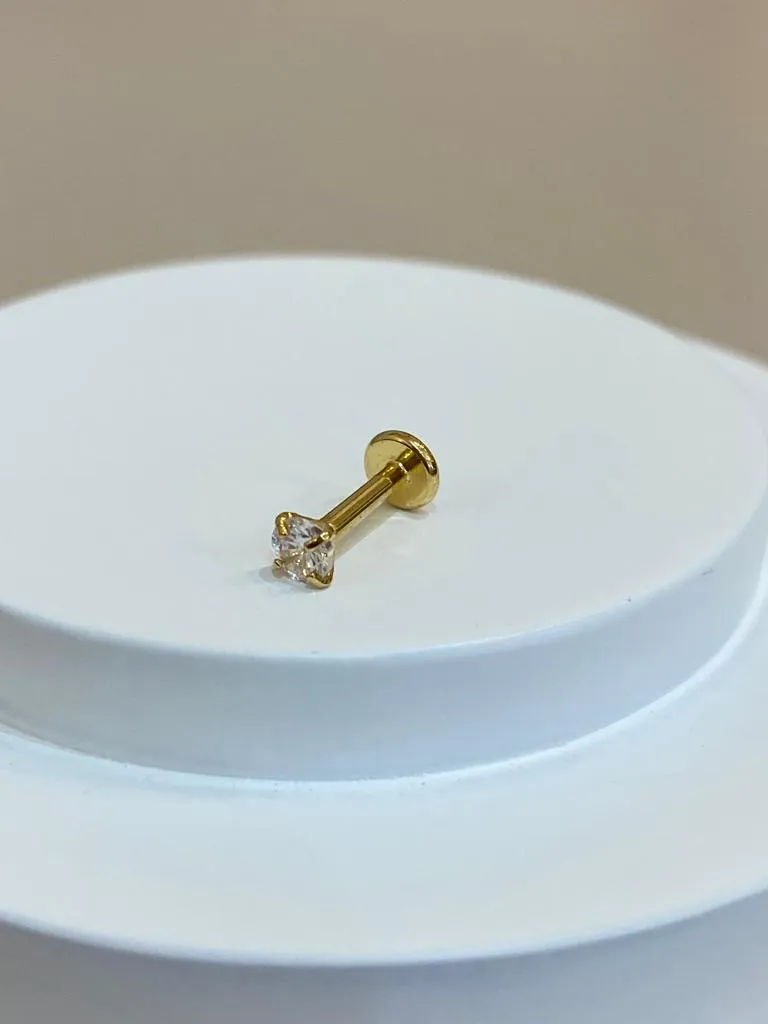 PIERCING HASTE 6MM ROSCA FRONTAL DOURADO