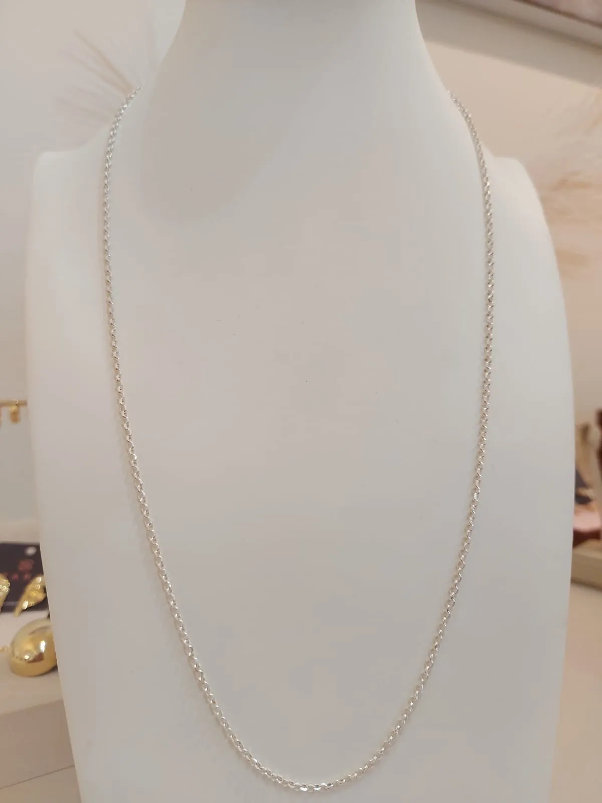 CORRENTE PRATA MASCULINA CARTIER FINA
