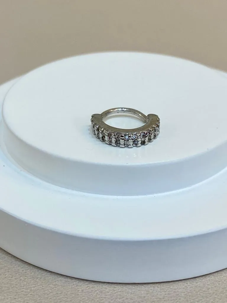 PIERCING ARGOLA CRAVEJADA AÇO