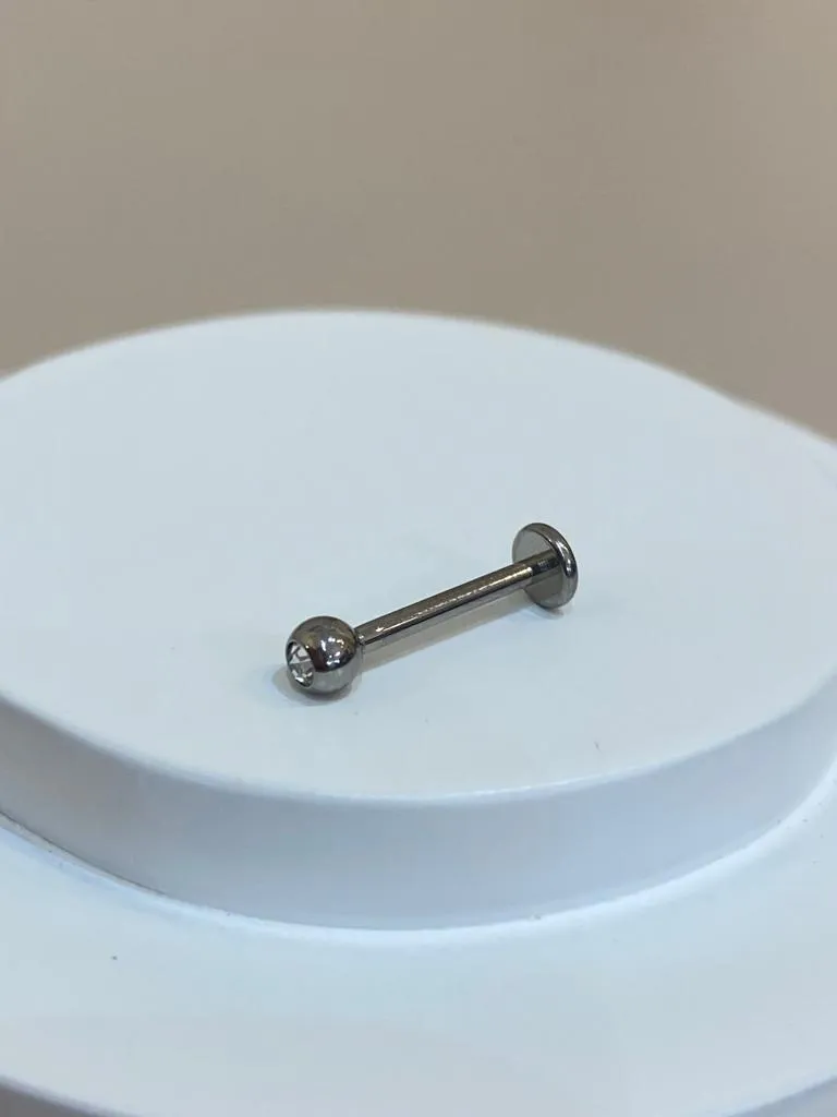 PIERCING BOLINHA HASTE 10MM TITANIO LABRETE