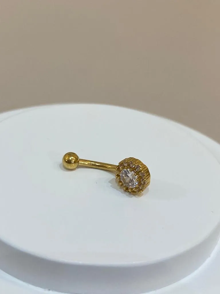 PIERCING UMBIGO 10MM CÍRCULO CRAVEJADO
