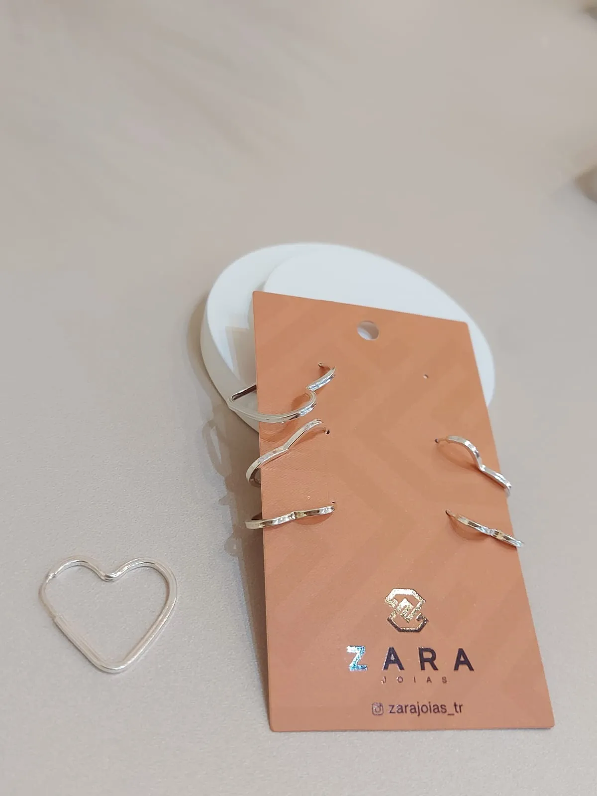 TRIO PRATA ARGOLA CORAÇÃO