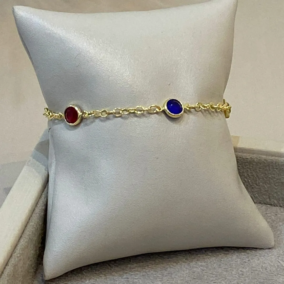 PULSEIRA 5 ZIRCONIAS COLORIDAS