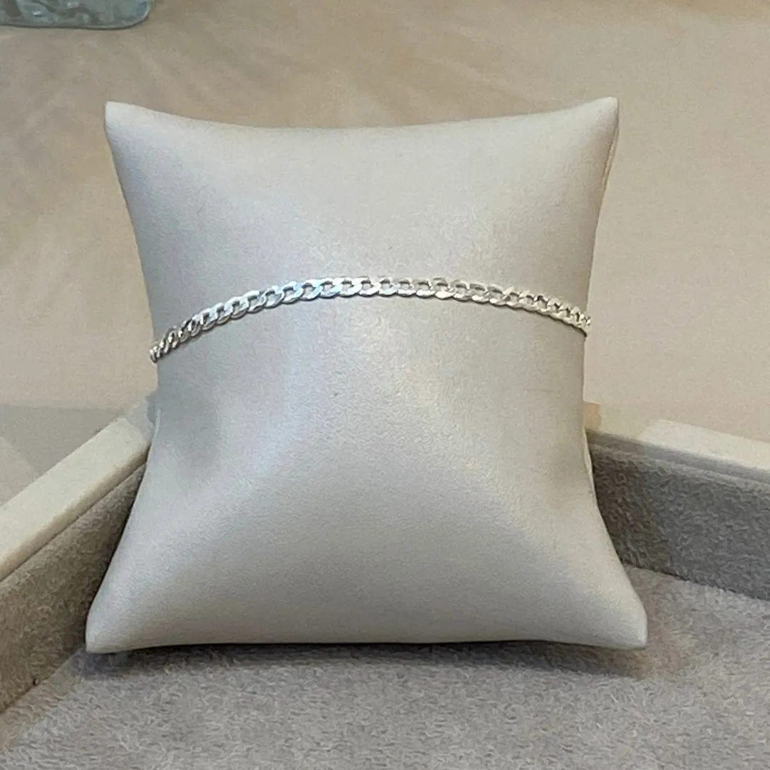 PULSEIRA PRATA GRUMET FINA MASCULINA