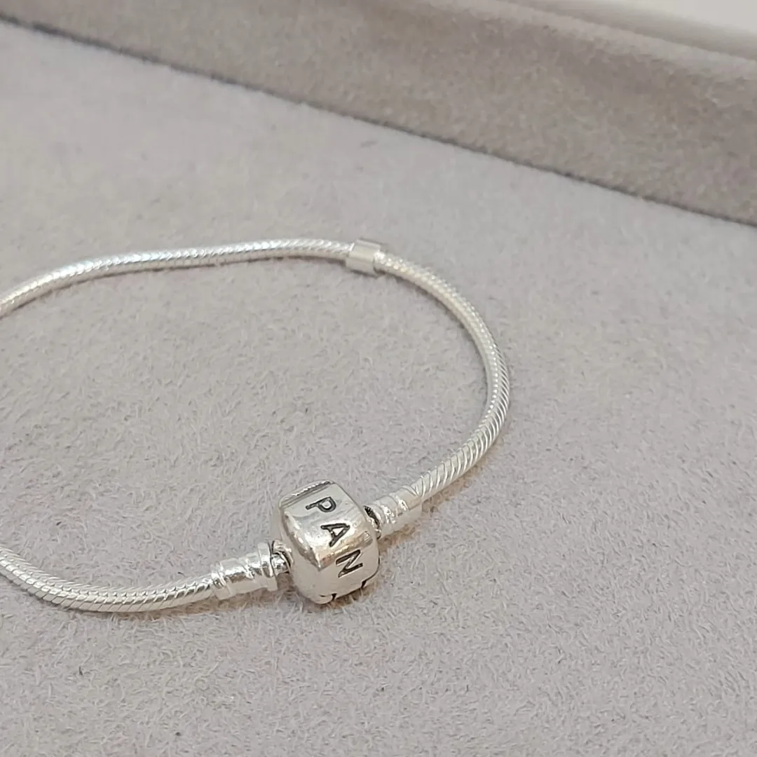 PULSEIRA PRATA PANDORA 19CM FECHO TAMBOR