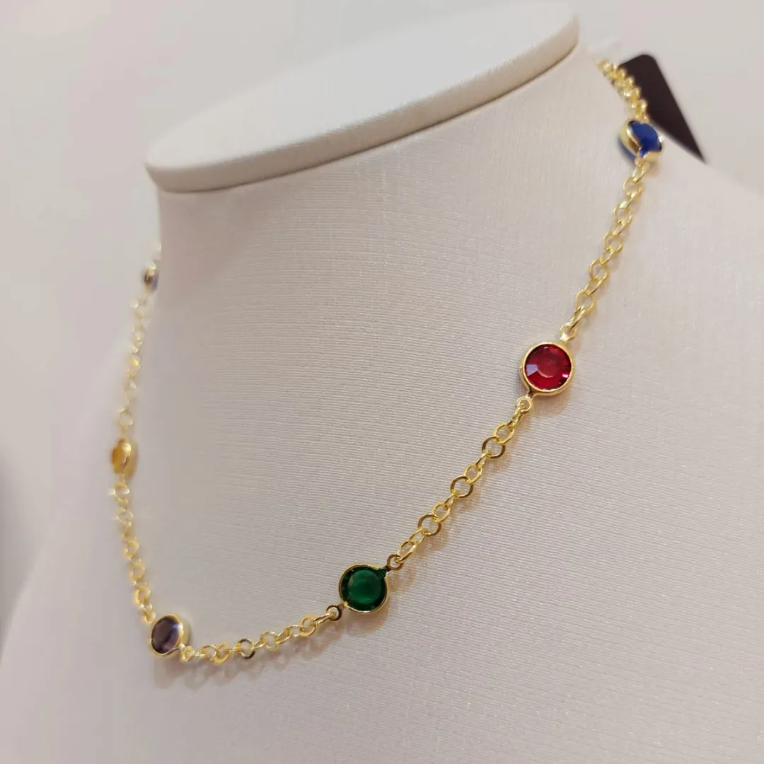 CHOKER ZIRCONIAS COLORIDAS