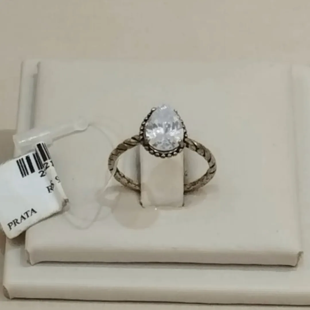 ANEL PRATA ZIRCÔNIA GOTA