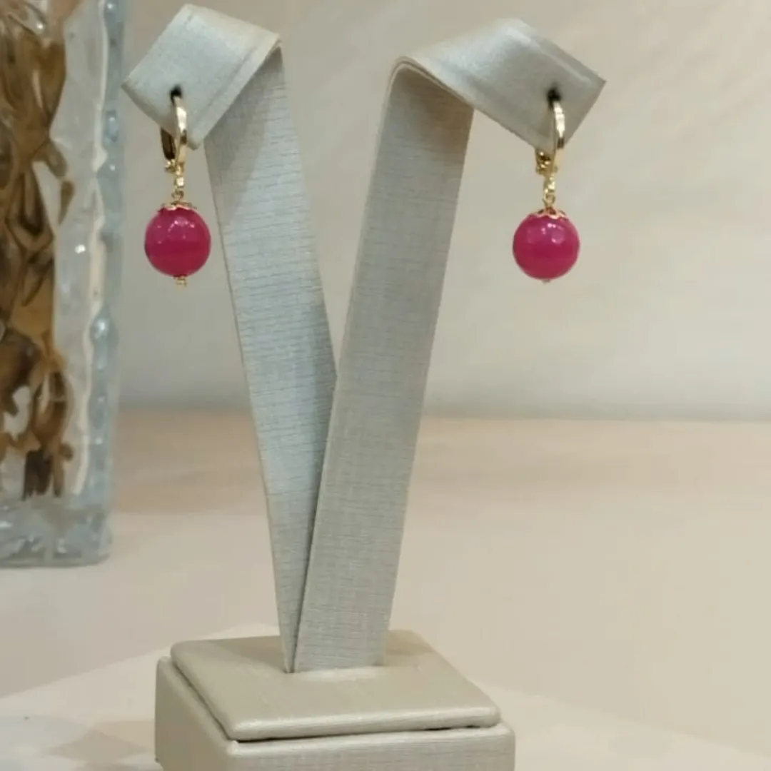 ARGOLA C/ PINGENTE PINK