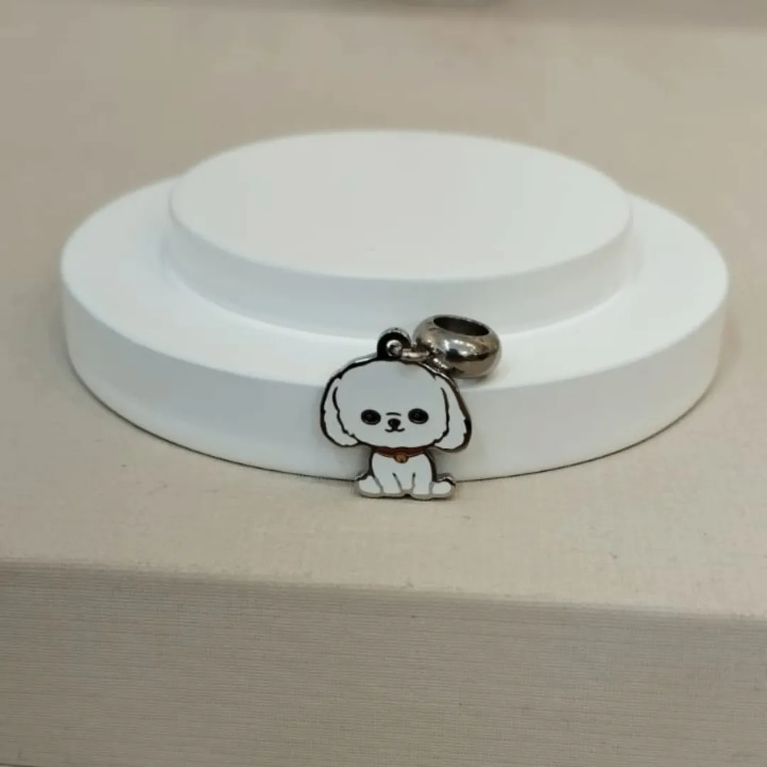 BERLOQUE AÇO CACHORRO BRANCO