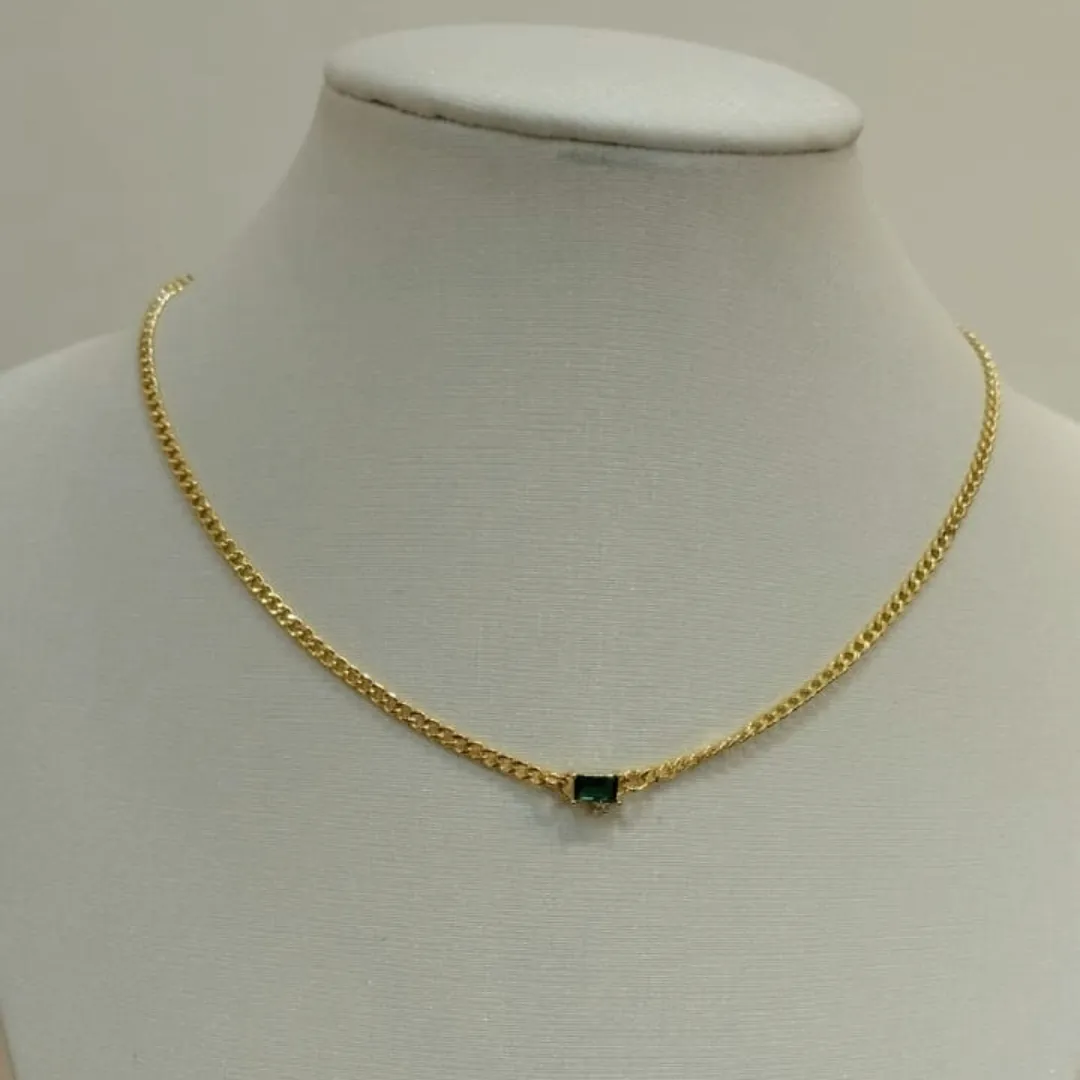 CHOKER GRUMET ESMERALDA TROPICAL