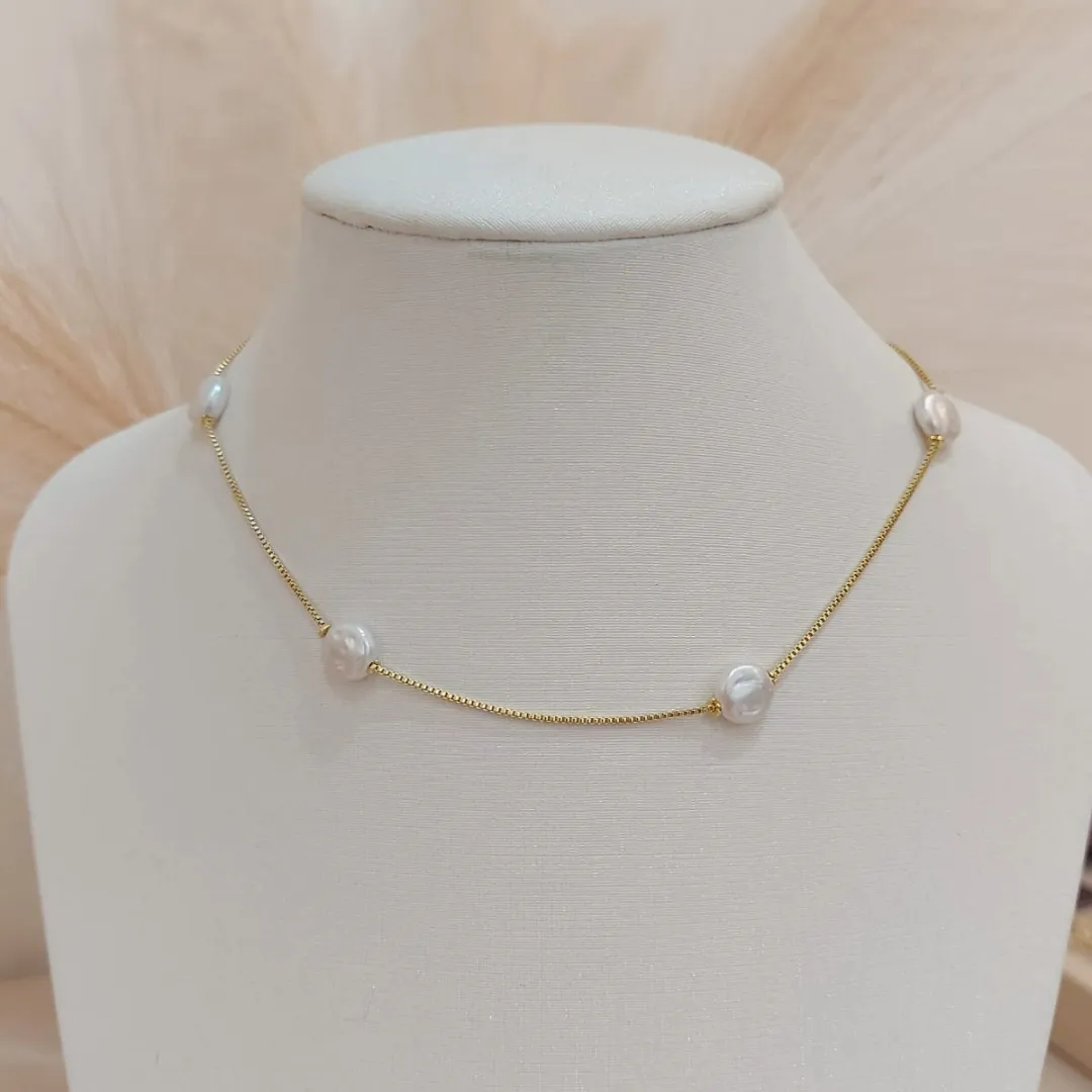 CHOKER PÉROLA MOEDAS