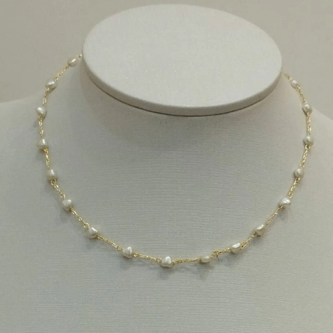 CHOKER PÉROLAS CORAÇÕES