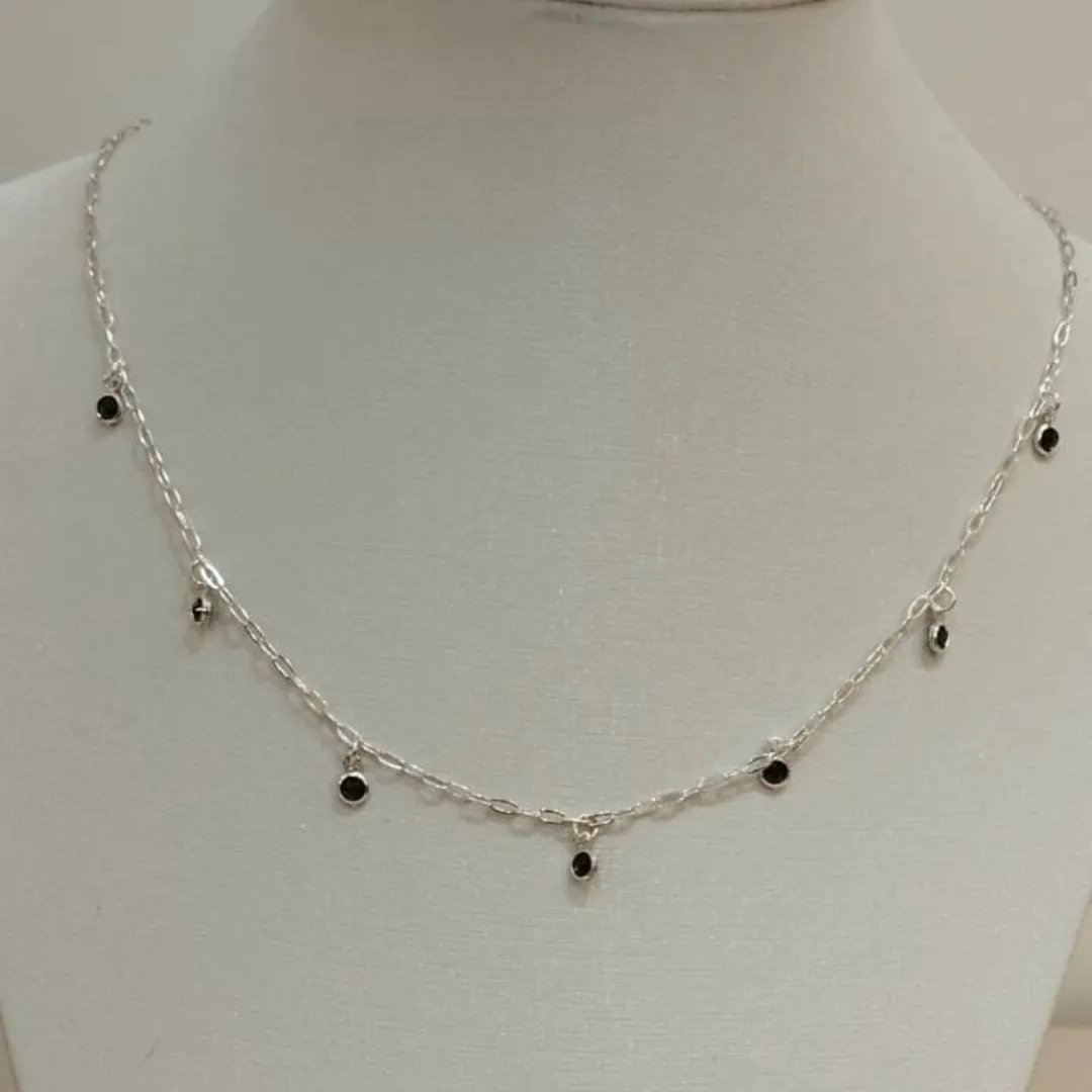 CHOKER PRATA ÔNIX