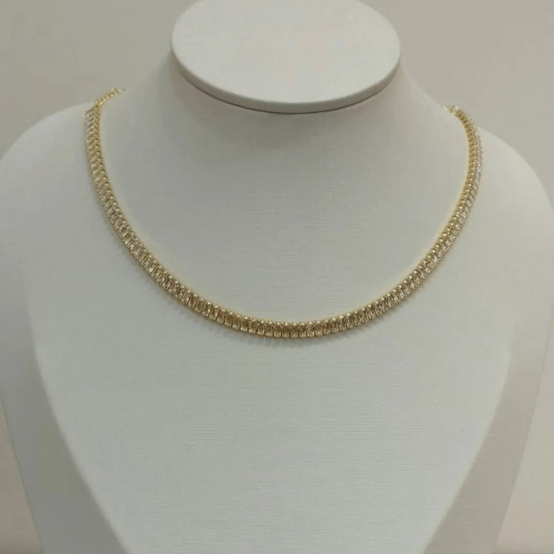CHOKER ZIRCONIAS NAVETES CRISTAIS